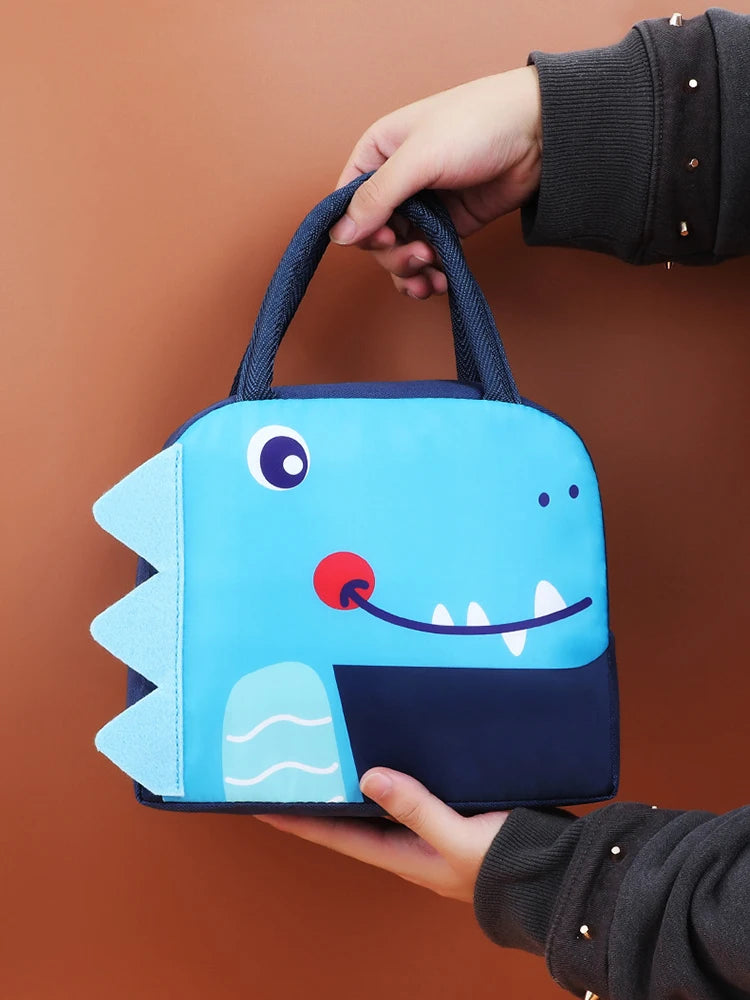 3D Three-Dimensional Bento Bag Cute Cartoon Bento Bag Lunch Bag Handbag Storage Insulation Bag Canvas Lunch Box Bag Ice Pack