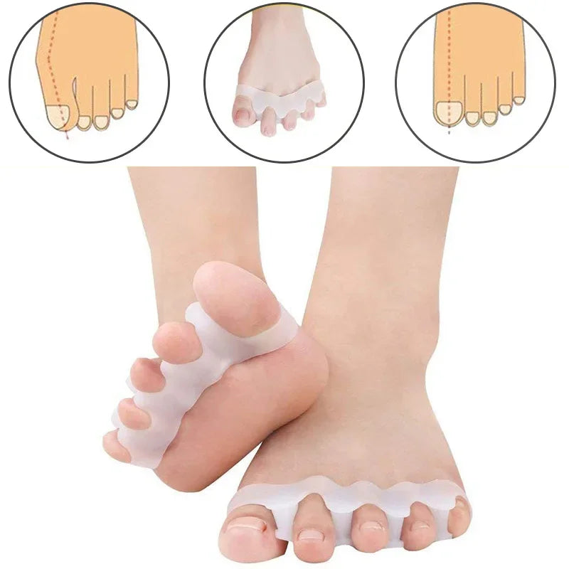 Toe Separators Doctor Recommended Correct Foot and Bunion Pain,Plantar Fasciitis Toe Straightener to Improve Functional Mobility