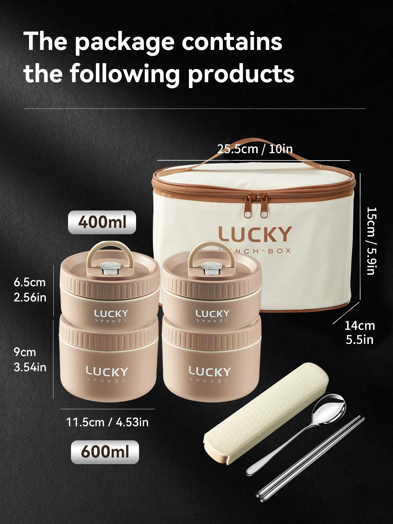 WORTHBUY Portable Insulated Lunch Box 304 Stainless Steel Thermal Bento Box Leak Proof Microwave Safe Salad Food Container Box