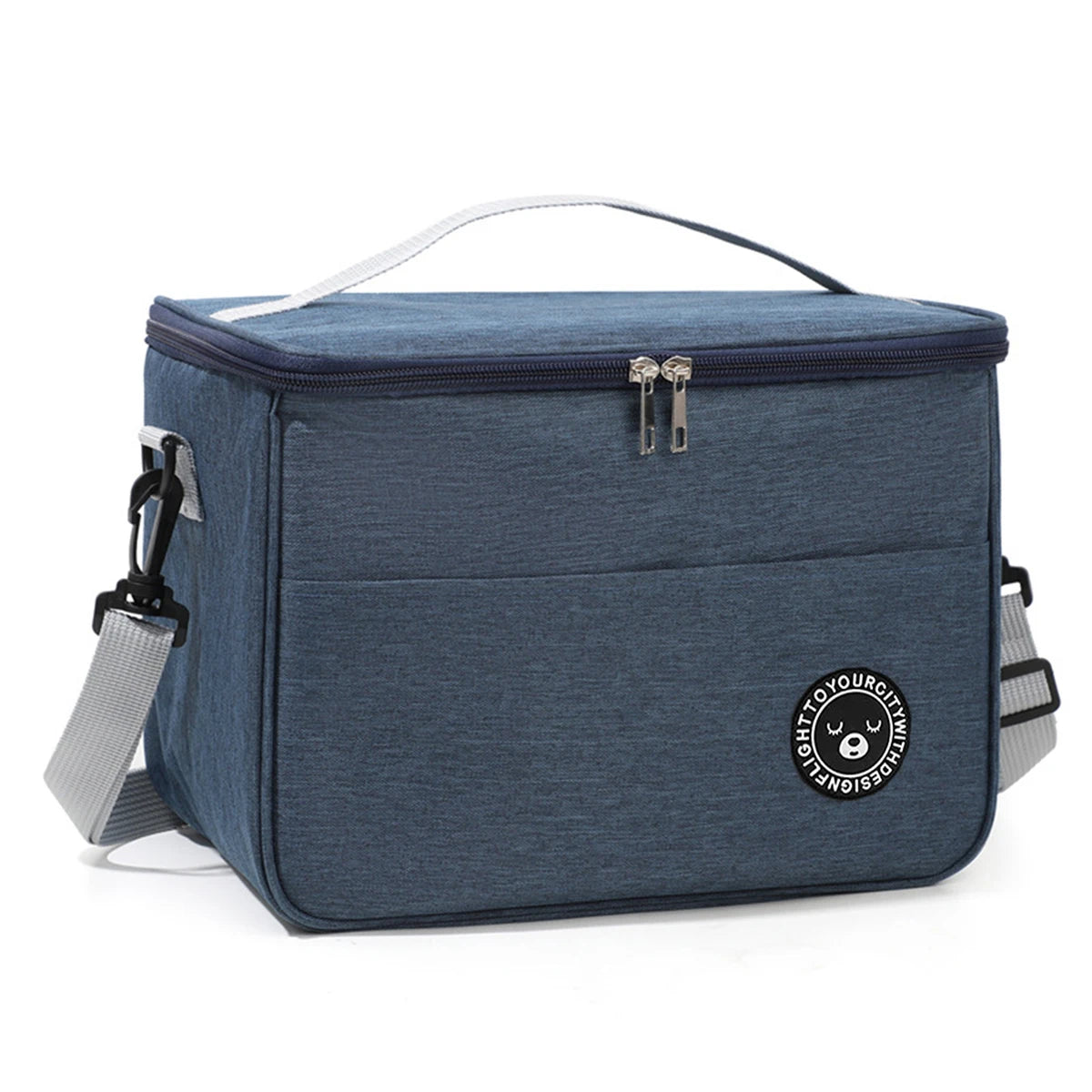 Capacity hand-held with shoulder strap insulated bag, lunch box bag, student thickened waterproof lunch bag。-zmt