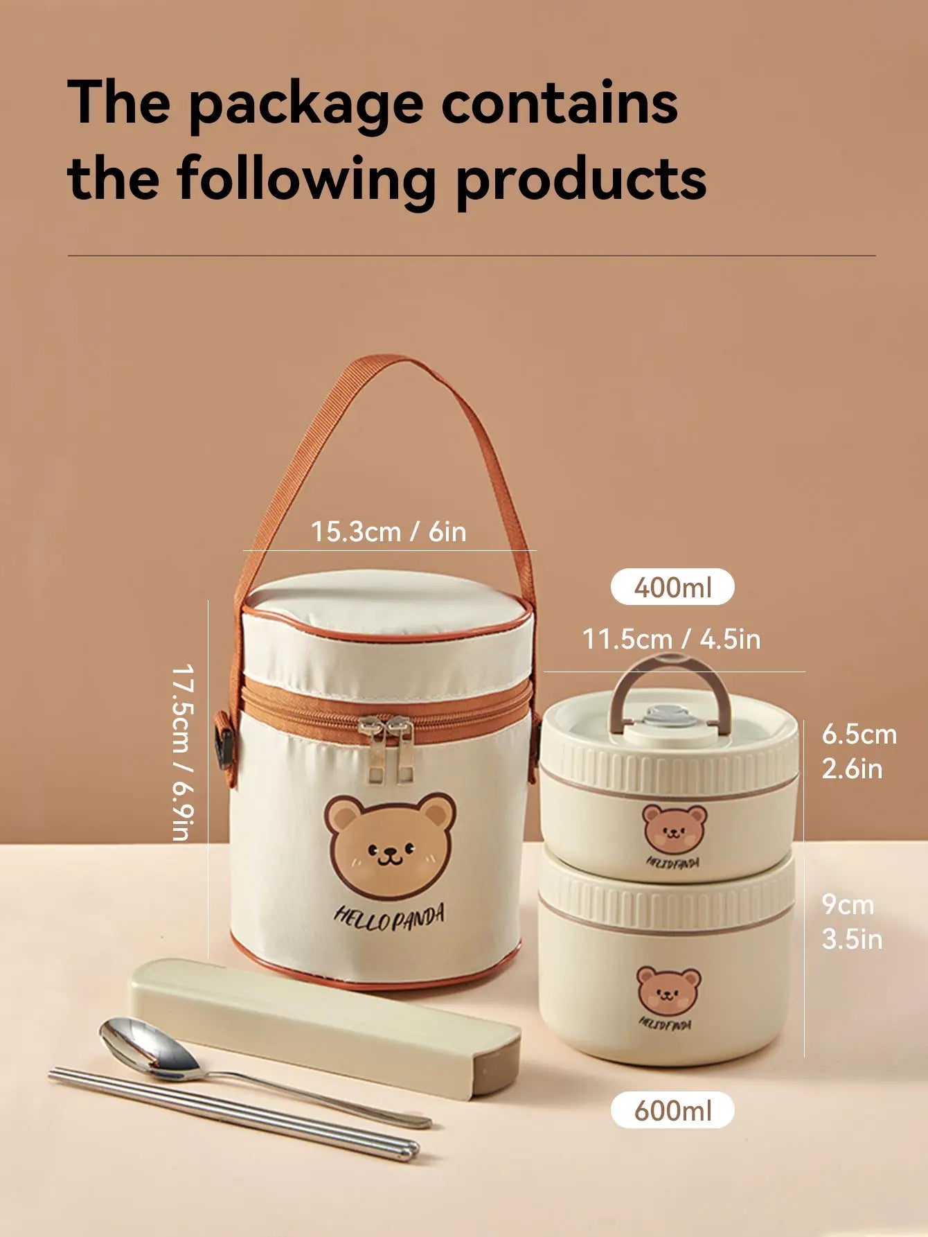 WORTHBUY Portable Insulated Lunch Box 304 Stainless Steel Thermal Bento Box Leak Proof Microwave Safe Salad Food Container Box