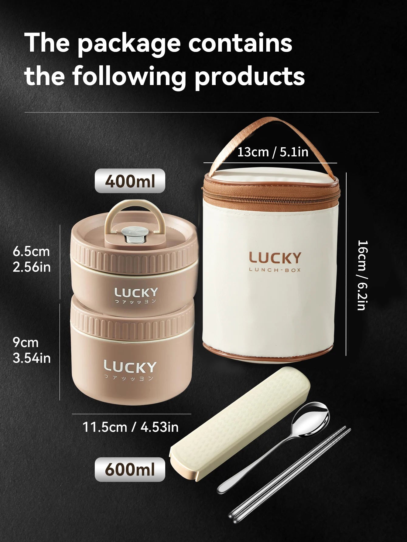 WORTHBUY Portable Insulated Lunch Box 304 Stainless Steel Thermal Bento Box Leak Proof Microwave Safe Salad Food Container Box