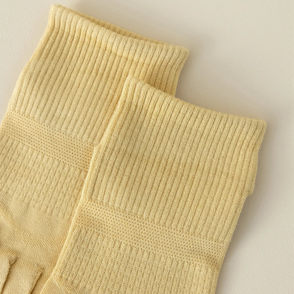 5 Pairs Five Fingers Socks Women Cotton Mesh Summer Toe Socks Sports Anti-slip Low Cut Ankle Socks with With Separate Fingers